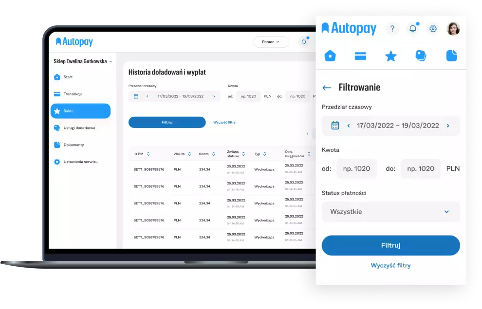 Panel - płatności online Autopay